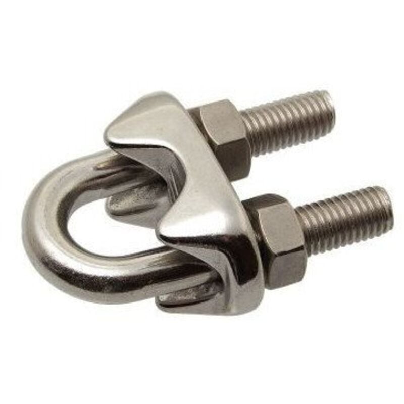 Vis Express - Serre cable Etrier Pour Câble De Diamètre 6 Inox A4-20 pièces