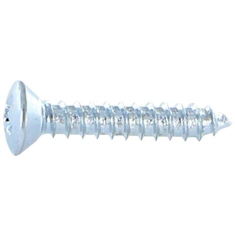 Vis tôle Tête fraisée bombée TFB Phillips de 3 5.5X22 Acier zingué blanc-200 pièces