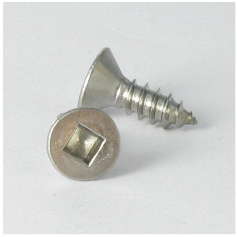 Vis tôle Tête fraisée TF Carré 3.9X25 Empreinte carré 2 Inox A2-200 pièces