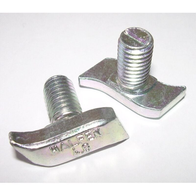 Vis Express - Vis métaux Tête marteau M8/15 22.5 Acier zingué blanc-30 pièces