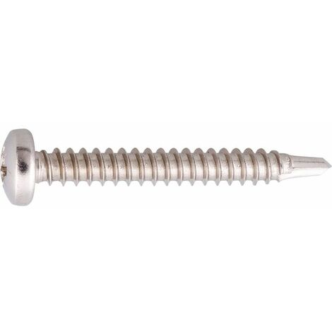 Vis tôle - Viswood - Autoperceuse - Tête ronde - PZ - Inox A2 - 3,5 x 13 mm - Boîte de 200