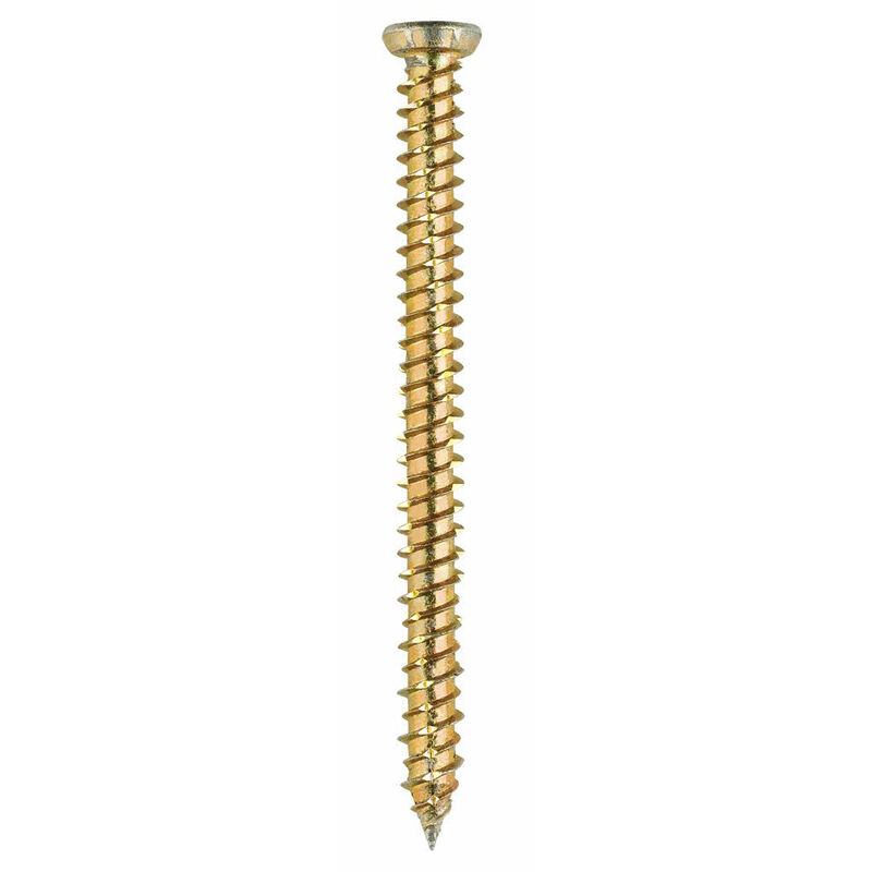 Boite de 100 - Vis à béton - Tête plate - Torx - Bichromatée 7,5 x 92 Ø6
