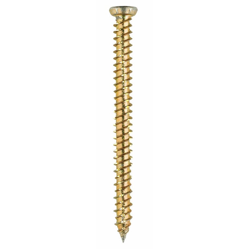 Boite de 100 - Vis à béton - Tête plate - Torx - Bichromatée 7,5 x 112 Ø6