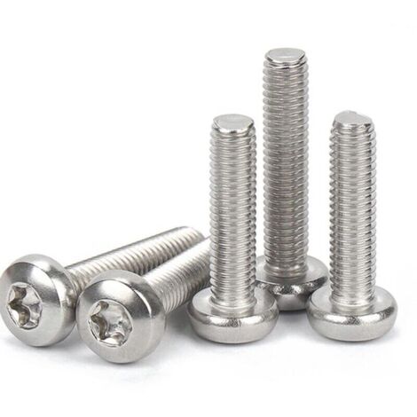 Vis Torx tête plate M3 × 12 mm en acier inoxydable, filetage complet, lot de 50 pièces