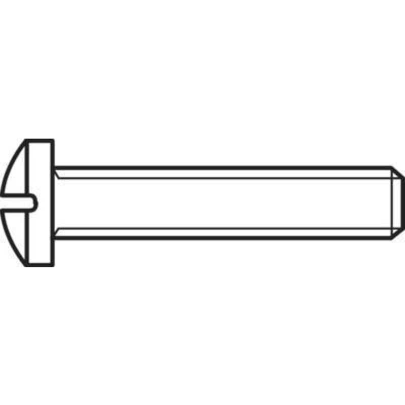 Vis À Tête Bombée Toolcraft 815357 100 Pc(S) M3 10 Mm Tête Bombée Cruciforme Philips Acier Din 7985