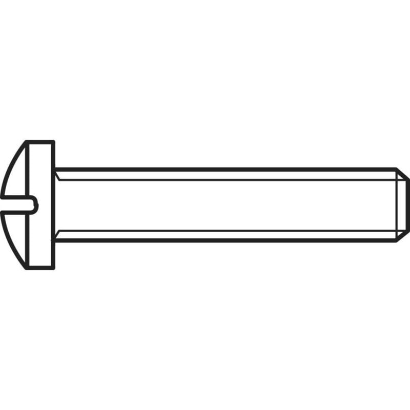 Toolcraft - vis à tête bombée 839645 100 pc(s) M2.5 20 mm tête bombée cruciforme philips acier din 7985