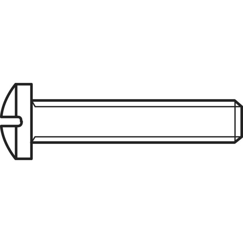 Vis à tête bombée Toolcraft 839648 100 pc(s) M4 25 mm tête bombée cruciforme philips acier din 7985