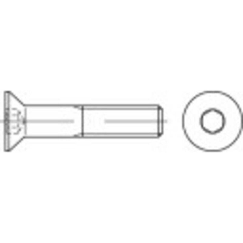 Vis À Tête Fraisée Toolcraft 148788 100 Pc(S) M3 8 Mm Tête Fraisée 6 Pans Intérieurs Acier