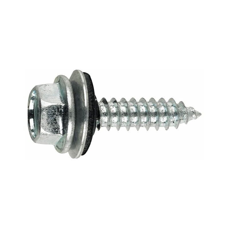 Vis à tôle - Tête hexagonale - Rondelle vulcanisée acier-EPDM 6,3 x 50 P16 - Boite de 500