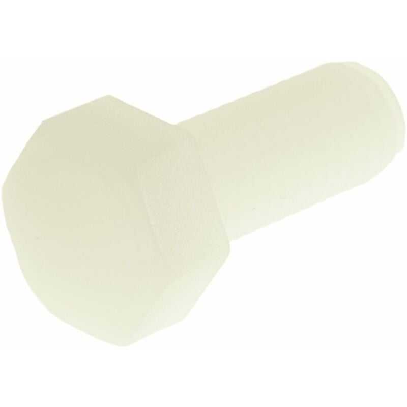 Vis à tête hexagonale, Nylon Brut, M8 x 20mm ( Prix pour Sachet de 50 )