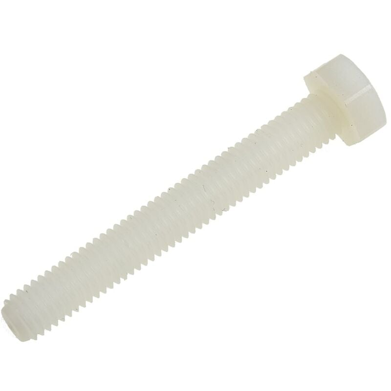 Vis à tête hexagonale Nylon, M8 x 60mm ( Prix pour Sachet de 50 )
