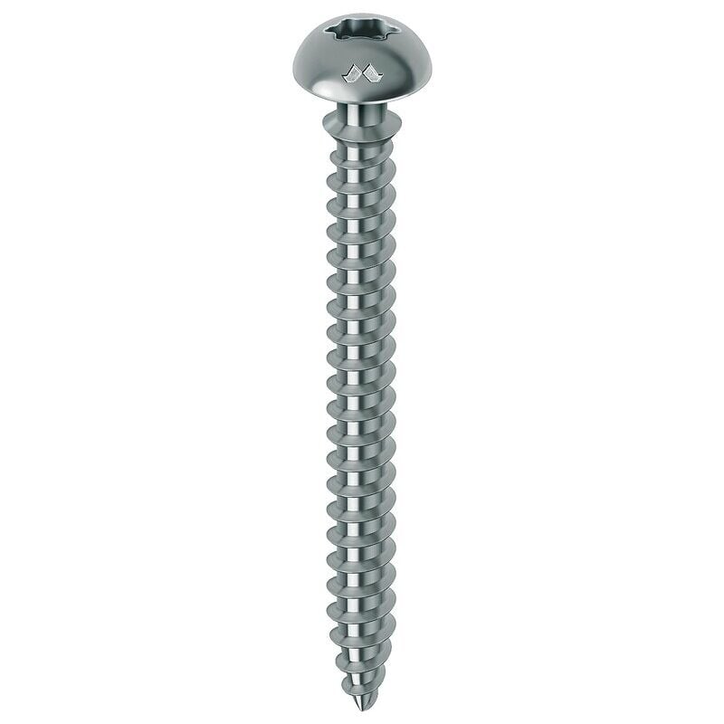 Vis tête large pour menuiserie pvc et aluminium acier chromiting zingué ent filetées Framex Clip, ø 6 mm, l 70 mm, 100 pi Mustad