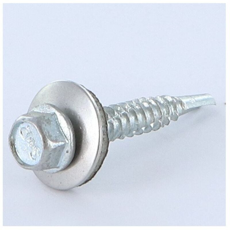 Vis autoperceuse Bimétal Acier / Inox A4 Tête hexagonale th Rondelle d'étanchéite avec joint néoprene epdm 5.5X25-100 pièces