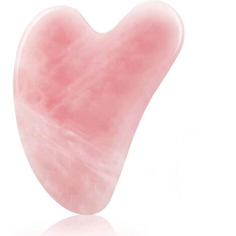 visage Corps - Quartz Rose Jade - Facial Gua Sha -outil De Massage D'acupuncture Anti Rides Pour Le Yeux, Le Cou