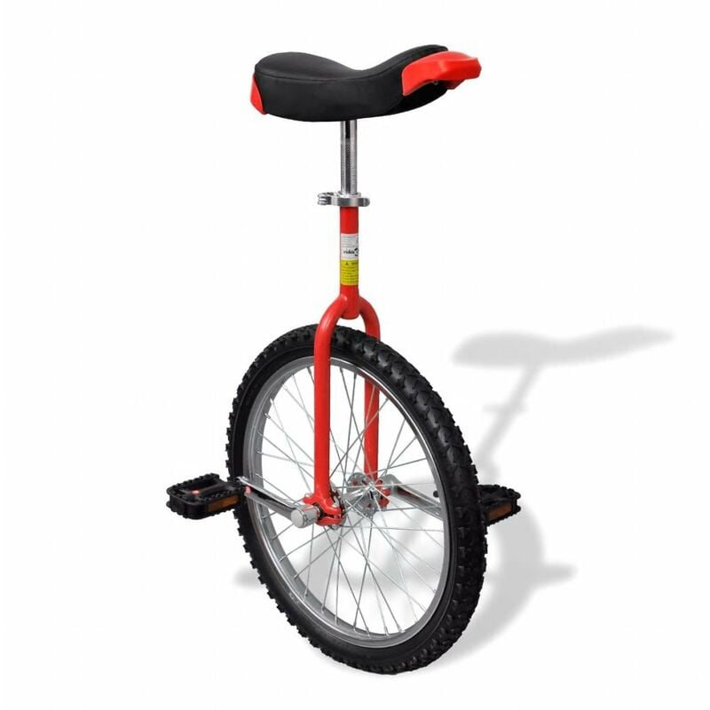 

visaXL Monociclo rojo ajustable 50,8 cm