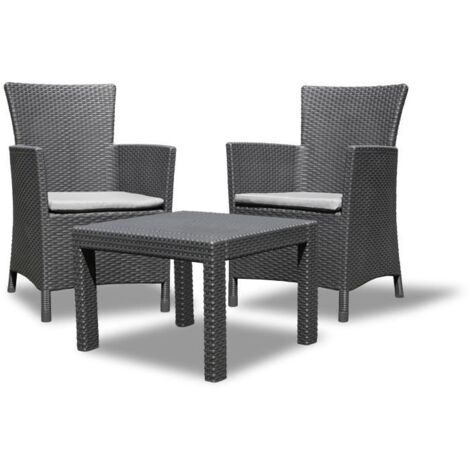 Viscio Trading Rosario Salotto con Cuscini Componibile, Grigio, 60x80x60 cm, 3 unità