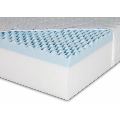 main image of "Visco Therapy Firm Rolled Mattress with 2.5 cm Egg Profiled Memory Foam - 6FT Super King"