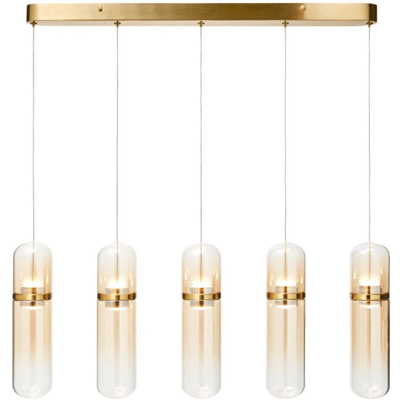 Image of Visconte Bjorn Tubular Glass Shaded Pendant&hellip;