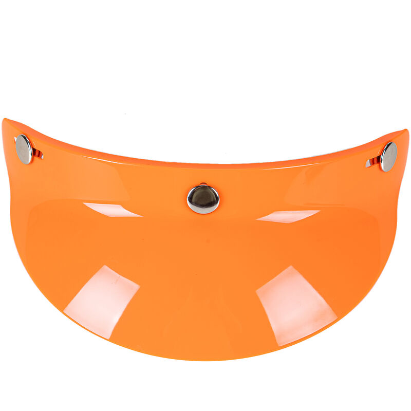 

Visera de 3 botones a presion Visera de lente Visera abatible para el viento para casco de motocicleta de cara abierta,naranja