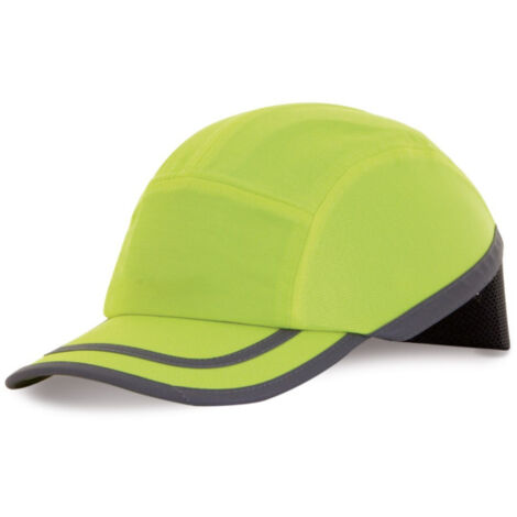 Visera de alta visibilidad SAFETOP con protección de ABS  Verde               Visera larga