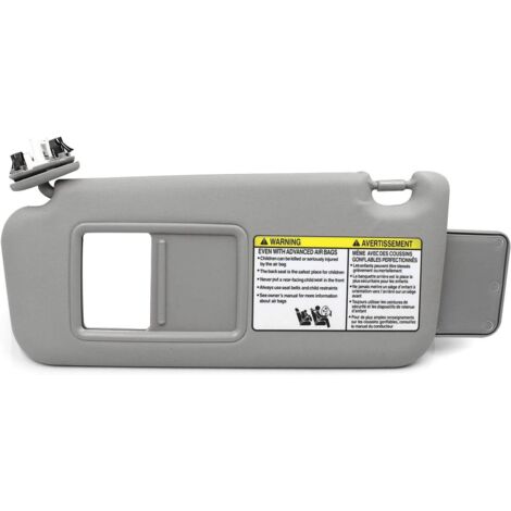 Visera parasol izquierda del lado del conductor, color gris, con techo corredizo. Compatible con Toyota RAV4 2006 2007 2008 2009 2010 2011 2012 2013. Reemplaza la pieza n.° 74320-42501-B2.