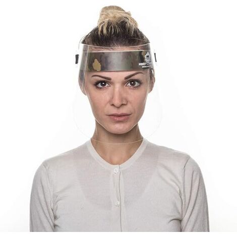 VISERA PROTECTORA TRANSPARENTE REUTILIZABLE VIDRIO PROTECTOR