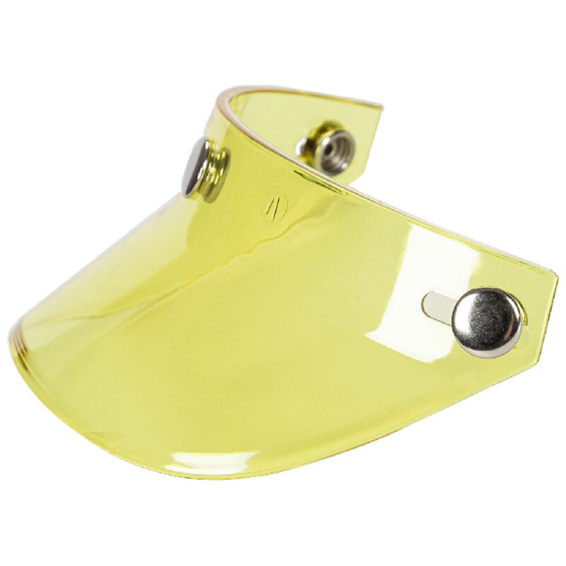 

Visera universal con 3 botones a presion, protector contra el viento abatible para casco de motocicleta de cara abierta,Amarillo claro