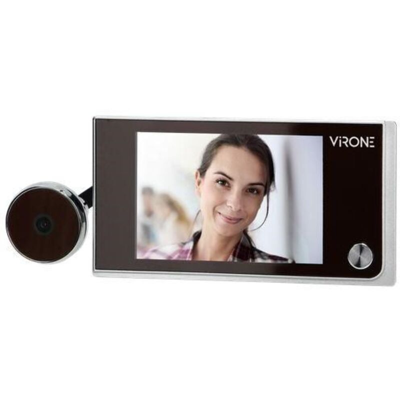 Tresice France - virone DV-1 judas de porte camera surveillance grand angle de vue lcd 3,5'' à piles argent energizer