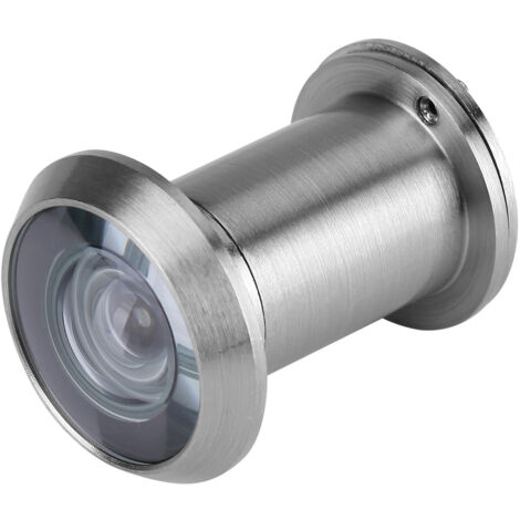 Viseur de Porte Sécurisé en Verre Optique 220° Grand Angle (Fini Argent Brossé)
