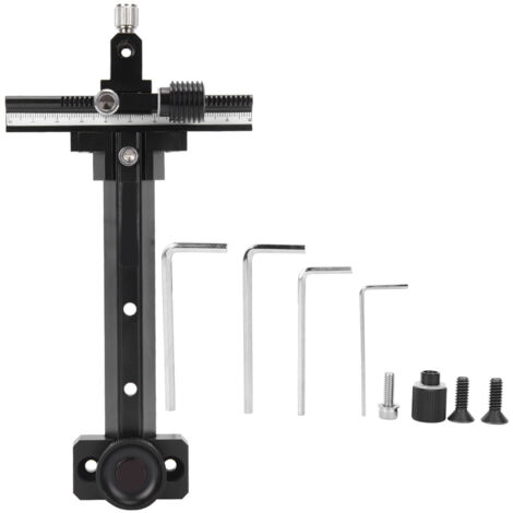 Viseur de Tir à l'Arc en Alliage d'Aluminium, Accessoire de Chasse et Visée pour Arc à Poulies - Modèle X8 Noir