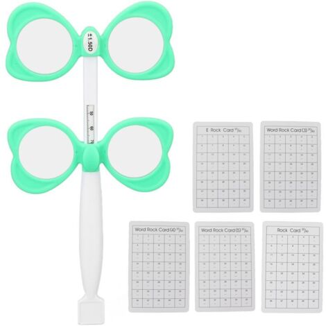 Viseur Optique Vert en Plastique avec 5 Cartes de Test de Vision Proche ±150