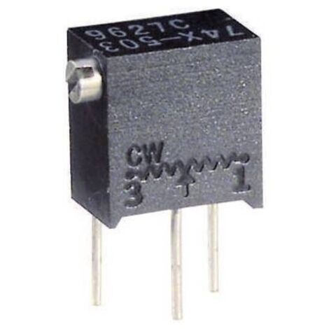 Vishay T63XB101KT20 T63XB101KT20 Trimmer multigiro 12 giri lineare 0.25 W 100 Ω 4320 ° 1 pz.