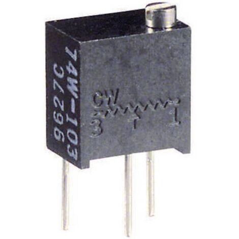Vishay T63YB202KT20 T63YB202KT20 Trimmer multigiro 12 giri lineare 0.25 W 2 kΩ 4320 ° 1 pz.
