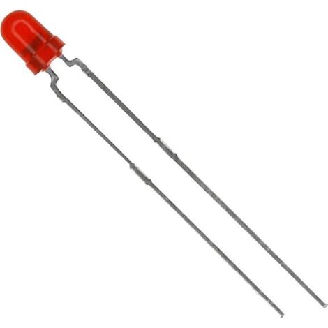 Vishay TLHR4401 LED rouge rond 3 mm 14 mcd 60 ° 30 mA 2 V Q535631
