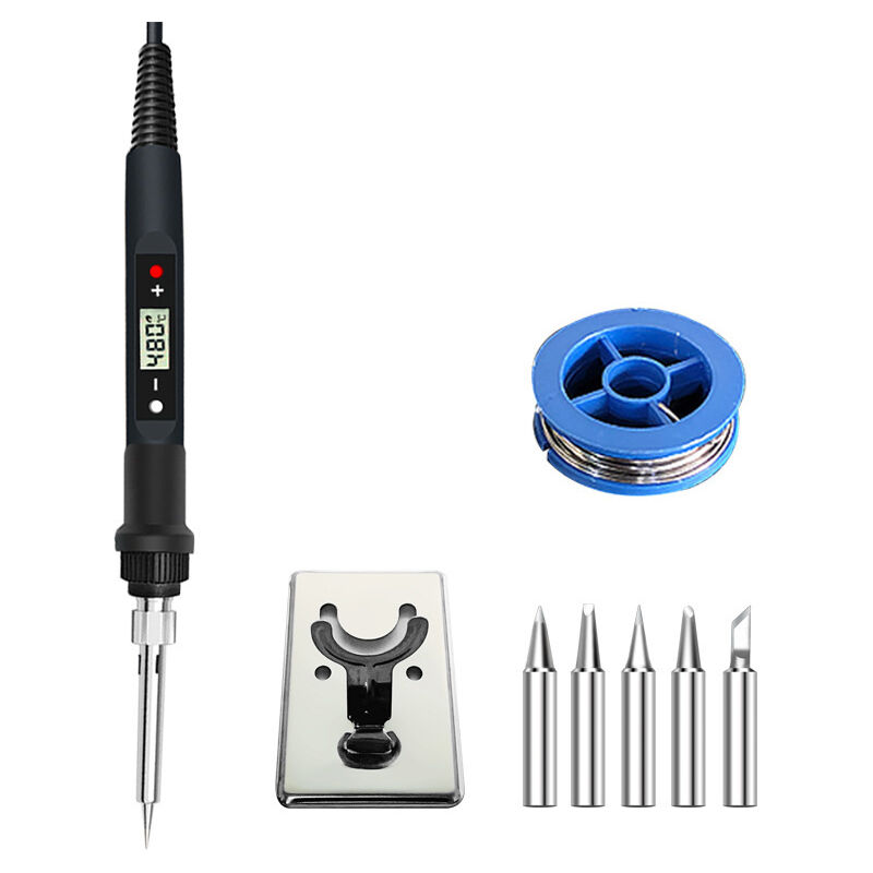 Visible Fer à Souder Électrique 80W Kit de Soudure Température Réglable 0℃500℃, 5 Pointes de Rechange
