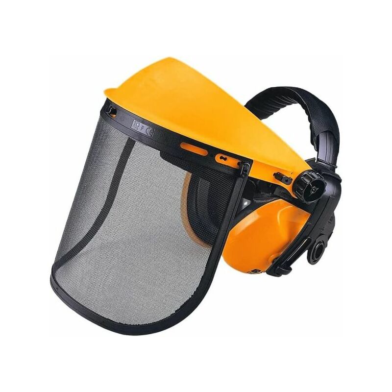 Image of Taniashop - visiera a rete regolabile maschera protettiva cuffie per decespugliatore 435320