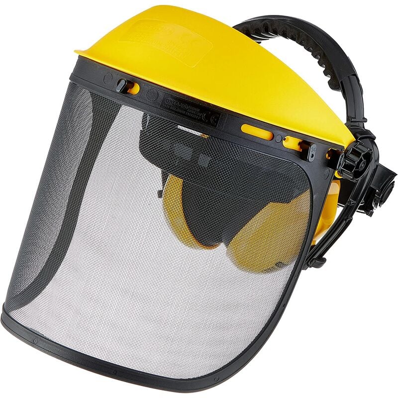 Regalo - Visiera in rete d'acciaio e paraorecchie