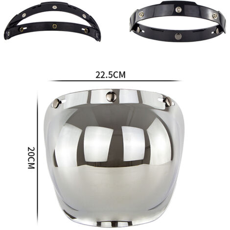Visière de Casque Moto Transparente - Écran de Protection pour Casque Jet