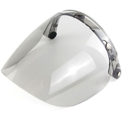 Visière de casque ouvert pour moto, lentille à bulles, 3 boutons-pression