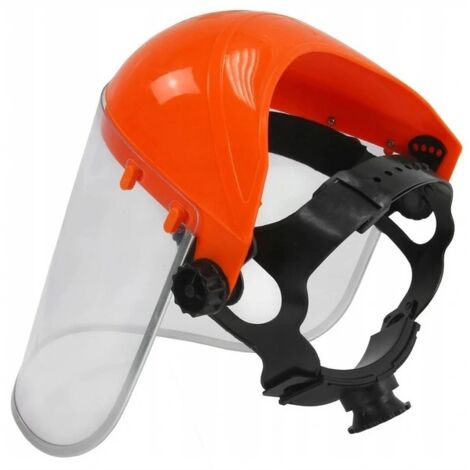 Visière de protection avec verre PVC pour scies et débroussailleuses avec écran facial