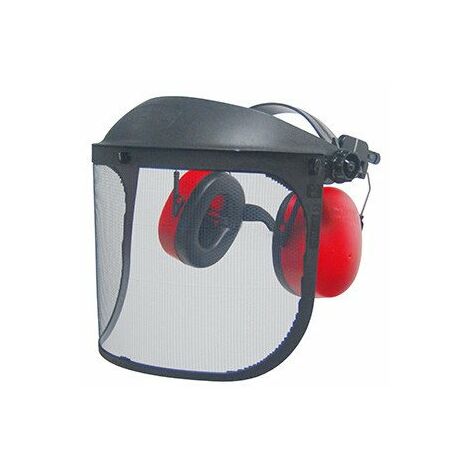 Visière De Protection Grillagée Relevable (classe F) Et Anti-bruit (26db), Modèle Professionnel. Largeur Visière: 370mm, H: 190m