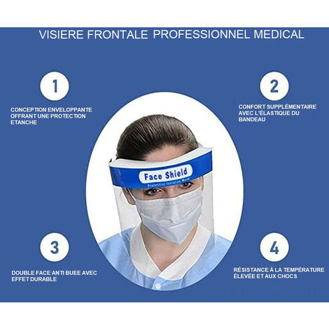 VISIERE DE PROTECTION PAR LOT DE 10 - MEDICA GUARD