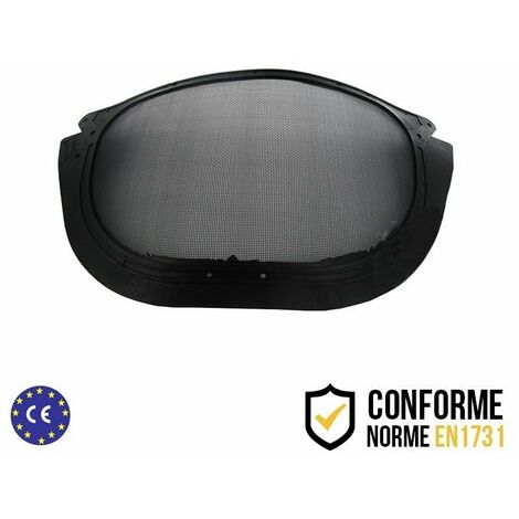 Visière de rechange pour visière de protection relevable grillagée en métal avec élastique