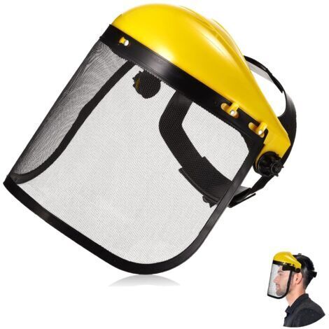 Visière de Visage, Tondeuse d'herbe de Jardin Casque de Protection Faciale Chapeau de Protection de Sécurité Protection des Yeux Visière de Couverture Faciale