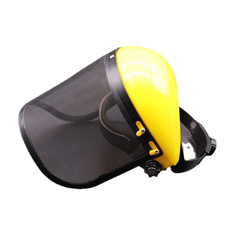 Csparkv - Visière en Maille d'Acier & Protège-Oreilles Réglable, Protection du Visage, du Front et des Oreilles