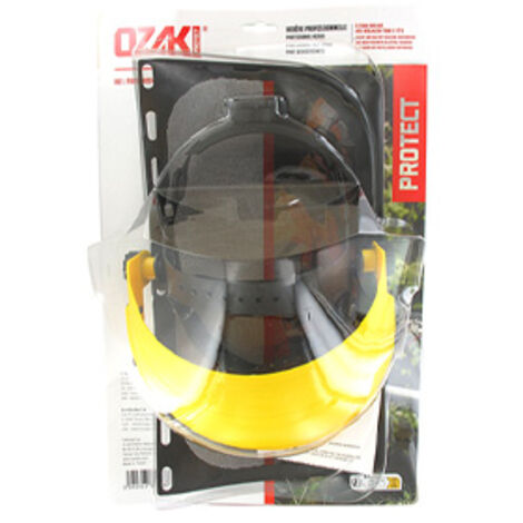 Visière Professionnelle Ozaki Premium à écran Grillagé Relevable, Réglage Du Tour De Tête Par Molette. H Visière: 190mm En1731 F