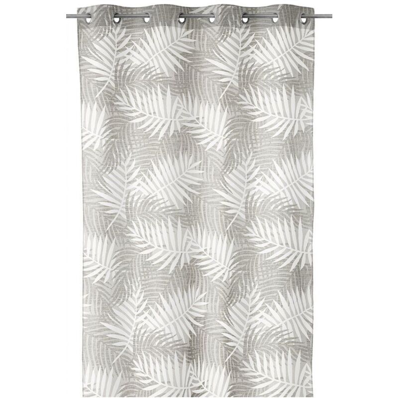 

Lolahome - Visillo con estampado de hojas gris contemporáneo de poliéster de 260x140 cm