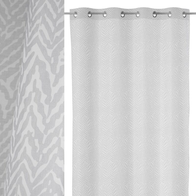 

Lolahome - Visillo confeccionado gris de poliéster de 135x260 cm