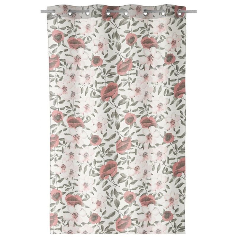 

Lolahome - Visillo confeccionado rosa shabby chic de poliéster de 260x140 cm