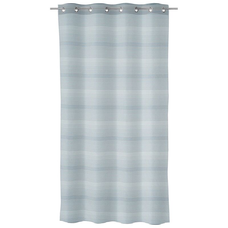 

Lolahome - Visillo de rayas blanco y azul de poliéster de 140x260 cm
